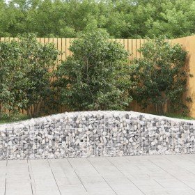Cestas de gaviones 2 uds forma de arco hierro 400x50x40/60 cm en Macetas y jardineras | Comprar online en Foru.es