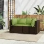 Corner garden sofas with 2 brown synthetic rattan cushions by vidaXL, Outdoor sofas - Ref: Foro24-319826, Price: 189,18 €, Di...