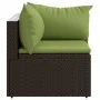 Corner garden sofas with 2 brown synthetic rattan cushions by vidaXL, Outdoor sofas - Ref: Foro24-319826, Price: 189,18 €, Di...