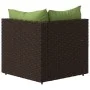 Corner garden sofas with 2 brown synthetic rattan cushions by vidaXL, Outdoor sofas - Ref: Foro24-319826, Price: 189,18 €, Di...
