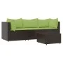 4-piece garden furniture set and brown synthetic rattan cushions by vidaXL, Outdoor sofas - Ref: Foro24-319831, Price: 280,95...
