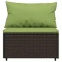 4-piece garden furniture set and brown synthetic rattan cushions by vidaXL, Outdoor sofas - Ref: Foro24-319831, Price: 280,95...