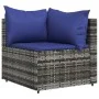 Garten-Ecksofa mit grauen synthetischen Rattankissen von vidaXL, Outdoor-Sofas - Ref: Foro24-319841, Preis: 68,38 €, Rabatt: %