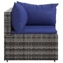 Garten-Ecksofa mit grauen synthetischen Rattankissen von vidaXL, Outdoor-Sofas - Ref: Foro24-319841, Preis: 68,38 €, Rabatt: %