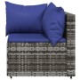 Set de muebles de jardín 3 pzas y cojines ratán sintético gris de vidaXL, Sofás de exterior - Ref: Foro24-319843, Precio: 193...