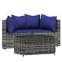 3-piece garden furniture set and gray synthetic rattan cushions by vidaXL, Outdoor sofas - Ref: Foro24-319855, Price: 177,08 ...