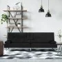 Sofá cama con portavasos cuero sintético negro de vidaXL, Sofás - Ref: Foro24-351926, Precio: 309,32 €, Descuento: %