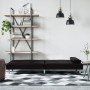 Sofá cama con portavasos cuero sintético negro de vidaXL, Sofás - Ref: Foro24-351926, Precio: 314,03 €, Descuento: %