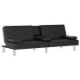 Sofá cama con portavasos cuero sintético negro de vidaXL, Sofás - Ref: Foro24-351926, Precio: 309,32 €, Descuento: %