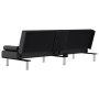Sofá cama con portavasos cuero sintético negro de vidaXL, Sofás - Ref: Foro24-351926, Precio: 314,03 €, Descuento: %