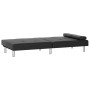 Sofá cama con portavasos cuero sintético negro de vidaXL, Sofás - Ref: Foro24-351926, Precio: 314,03 €, Descuento: %
