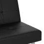 Sofá cama con portavasos cuero sintético negro de vidaXL, Sofás - Ref: Foro24-351926, Precio: 309,32 €, Descuento: %