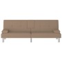 Sofá cama con portavasos cuero sintético color capuchino de vidaXL, Sofás - Ref: Foro24-351929, Precio: 301,08 €, Descuento: %