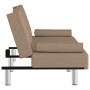 Sofá cama con portavasos cuero sintético color capuchino de vidaXL, Sofás - Ref: Foro24-351929, Precio: 301,08 €, Descuento: %
