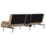 Sofá cama con portavasos cuero sintético color capuchino de vidaXL, Sofás - Ref: Foro24-351929, Precio: 301,08 €, Descuento: %