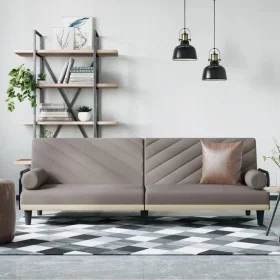 Schlafsofa mit Armlehnen aus taupegrauem Stoff von vidaXL, Sofas - Ref: Foro24-351936, Preis: 278,86 €, Rabatt: %