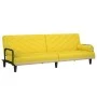 Sofá cama con reposabrazos tela amarillo claro de vidaXL, Sofás - Ref: Foro24-351935, Precio: 273,18 €, Descuento: %