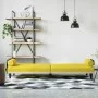 Sofá cama con reposabrazos tela amarillo claro de vidaXL, Sofás - Ref: Foro24-351935, Precio: 273,18 €, Descuento: %