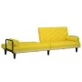 Sofá cama con reposabrazos tela amarillo claro de vidaXL, Sofás - Ref: Foro24-351935, Precio: 273,18 €, Descuento: %