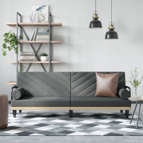 Sofá cama con reposabrazos tela gris oscuro de vidaXL, Sofás - Ref: Foro24-351932, Precio: 284,22 €, Descuento: %