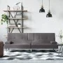 Sofá cama con portavasos cuero sintético gris by vidaXL, Sofas - Ref: Foro24-351928, Price: 296,04 €, Discount: %