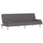 Sofá cama con portavasos cuero sintético gris de vidaXL, Sofás - Ref: Foro24-351928, Precio: 317,47 €, Descuento: %