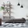 Sofá cama con portavasos cuero sintético gris de vidaXL, Sofás - Ref: Foro24-351928, Precio: 317,47 €, Descuento: %