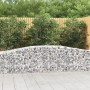 Cestas de gaviones 4 uds forma de arco hierro 400x50x80/100 cm en Macetas y jardineras | Comprar online en Foru.es