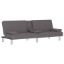 Sofá cama con portavasos cuero sintético gris de vidaXL, Sofás - Ref: Foro24-351928, Precio: 317,47 €, Descuento: %
