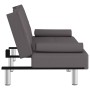 Sofá cama con portavasos cuero sintético gris de vidaXL, Sofás - Ref: Foro24-351928, Precio: 317,47 €, Descuento: %