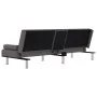 Sofá cama con portavasos cuero sintético gris by vidaXL, Sofas - Ref: Foro24-351928, Price: 296,04 €, Discount: %