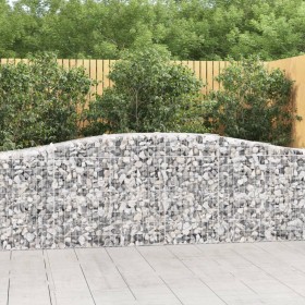 Cestas de gaviones 6 uds forma de arco hierro 400x50x80/100 cm en Macetas y jardineras | Comprar online en Foru.es