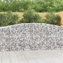 Cestas de gaviones 2 uds forma de arco hierro 400x50x100/120 cm en Macetas y jardineras | Comprar online en Foru.es