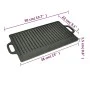 Parrilla grill reversible hierro fundido 50x23 cm de vidaXL, Planchas - Ref: Foro24-50126, Precio: 32,52 €, Descuento: %