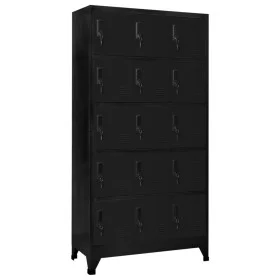 Taquilla de acero negro 90x40x180 cm de vidaXL, Taquillas y armarios de almacenamiento - Ref: Foro24-339822, Precio: 341,21 €...