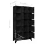 Taquilla de acero negro 90x40x180 cm de vidaXL, Taquillas y armarios de almacenamiento - Ref: Foro24-339822, Precio: 341,21 €...