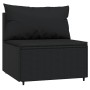 Set de muebles de jardín 3 pzas y cojines ratán sintético negro de vidaXL, Sofás de exterior - Ref: Foro24-319780, Precio: 23...