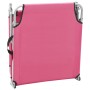 Tumbona plegable de acero y tela rosa de vidaXL, Tumbonas - Ref: Foro24-310330, Precio: 71,63 €, Descuento: %