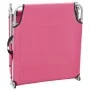 Tumbona plegable de acero y tela rosa de vidaXL, Tumbonas - Ref: Foro24-310330, Precio: 61,92 €, Descuento: %