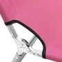 Tumbona plegable de acero y tela rosa de vidaXL, Tumbonas - Ref: Foro24-310330, Precio: 61,92 €, Descuento: %