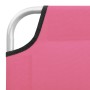 Tumbona plegable de acero y tela rosa de vidaXL, Tumbonas - Ref: Foro24-310330, Precio: 71,63 €, Descuento: %