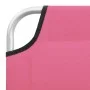 Tumbona plegable de acero y tela rosa de vidaXL, Tumbonas - Ref: Foro24-310330, Precio: 61,92 €, Descuento: %