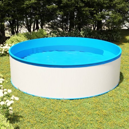 Piscina de chapoteo blanca 350x90 cm de vidaXL, Piscinas - Ref: Foro24-92807, Precio: 385,05 €, Descuento: %
