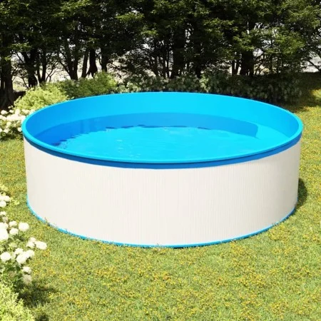 Piscina de chapoteo blanca 350x90 cm de vidaXL, Piscinas - Ref: Foro24-92807, Precio: 377,36 €, Descuento: %