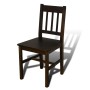 Mesa de comedor y 4 sillas madera marrón de vidaXL, muebles para cocinas y comedores - Ref: Foro24-241221, Precio: 280,78 €, ...