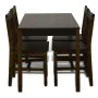 Mesa de comedor y 4 sillas madera marrón de vidaXL, muebles para cocinas y comedores - Ref: Foro24-241221, Precio: 304,38 €, ...