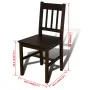Mesa de comedor y 4 sillas madera marrón de vidaXL, muebles para cocinas y comedores - Ref: Foro24-241221, Precio: 304,38 €, ...