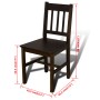 Mesa de comedor y 4 sillas madera marrón de vidaXL, muebles para cocinas y comedores - Ref: Foro24-241221, Precio: 280,78 €, ...