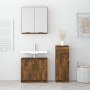 Set de muebles baño 3 pzas madera contrachapada roble ahumado de vidaXL, Muebles de baño - Ref: Foro24-3115873, Precio: 162,7...
