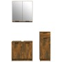 Set de muebles baño 3 pzas madera contrachapada roble ahumado de vidaXL, Muebles de baño - Ref: Foro24-3115873, Precio: 162,7...